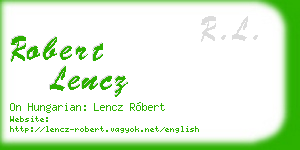 robert lencz business card