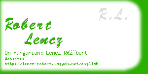 robert lencz business card